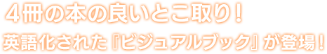 4冊の本の良いとこ取り！ 英語化された『ビジュアルブック』が登場！