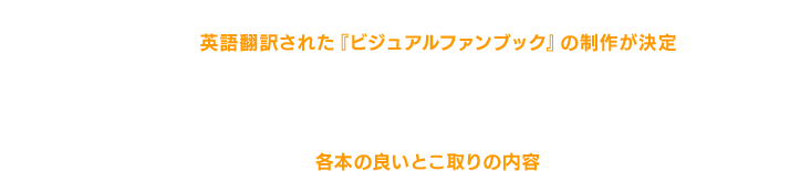 海外のユーザーに『Dies irae』を届けるために始まった「Dies irae」世界流出プロジェクト。 プロジェクトのにて制作決定しました！ すでに日本で販売されている4冊のファンブック「黒本」「赤本」「赤本」「金本」から、ページを抜粋して、日本語の部分を英語に翻訳したものとなります。作品の魅力を惜しみなく伝えるため、各本の良いとこ取りの内容となります！