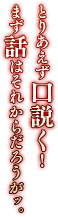 とりあえず口説く！　まず話はそれからだろうがッ。