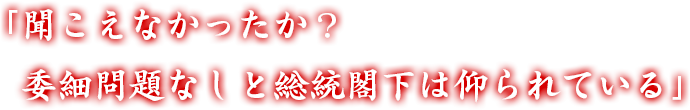 「聞こえなかったか？ 委細問題なしと総統閣下は仰られている」